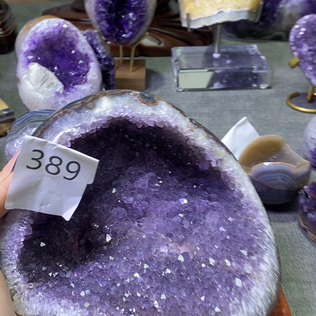 未镶嵌紫晶珠宝半成品