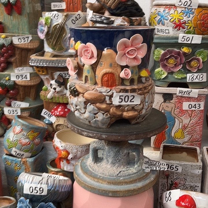 粗陶材质多肉花盆