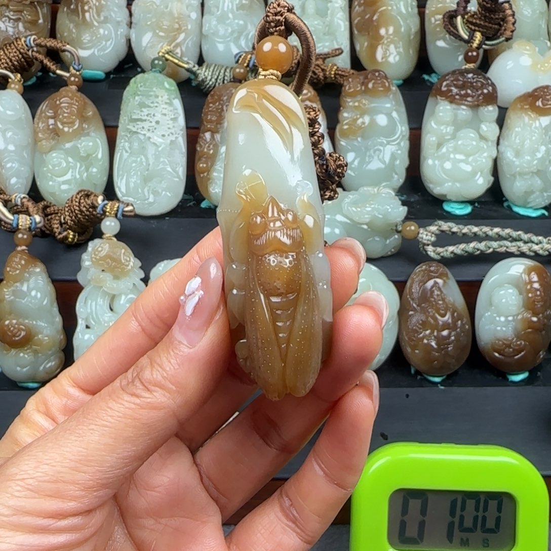 和田玉挂件未镶嵌琅**地