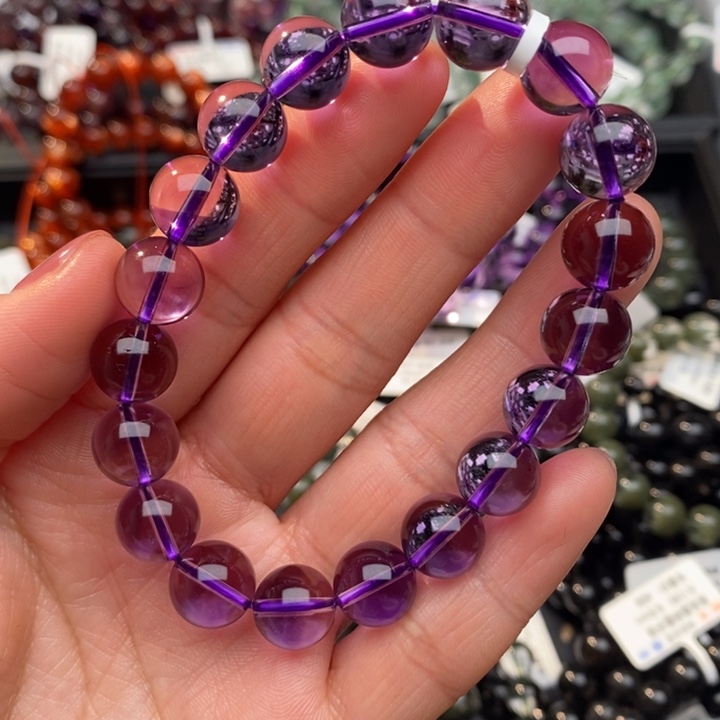 水晶手链未镶嵌紫水晶单圈手串