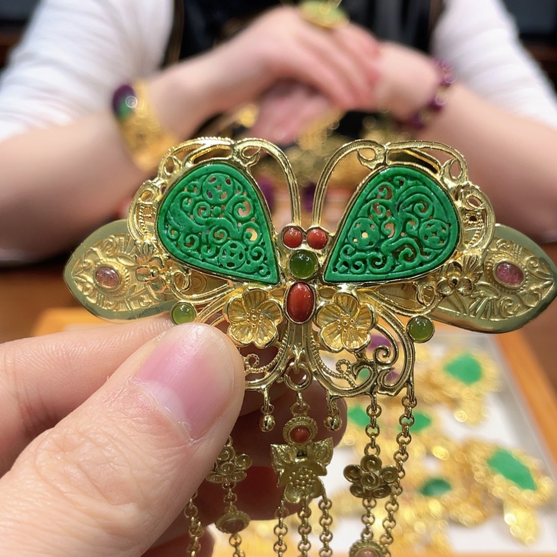 锦纶铁合金发夹吊坠