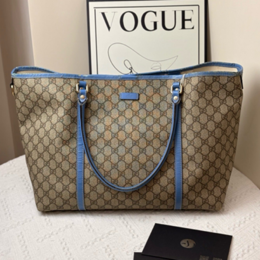 95新 GUCCI/古驰 托特 蓝/JW5173