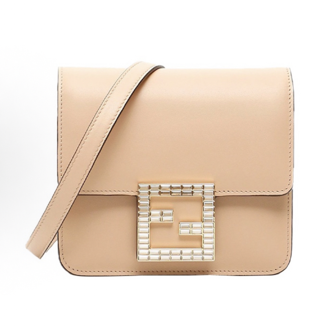 95新 FENDI/芬迪 Fendi 裸色豆腐斜挎包（98新）