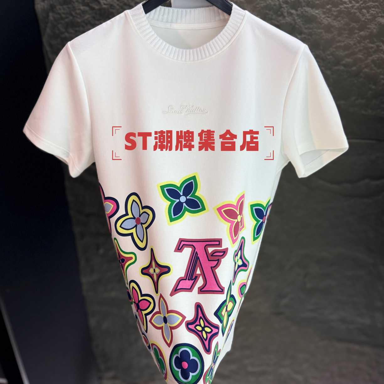 短袖秋季国潮服装个性圆领印花修身型T恤休闲刺绣k907