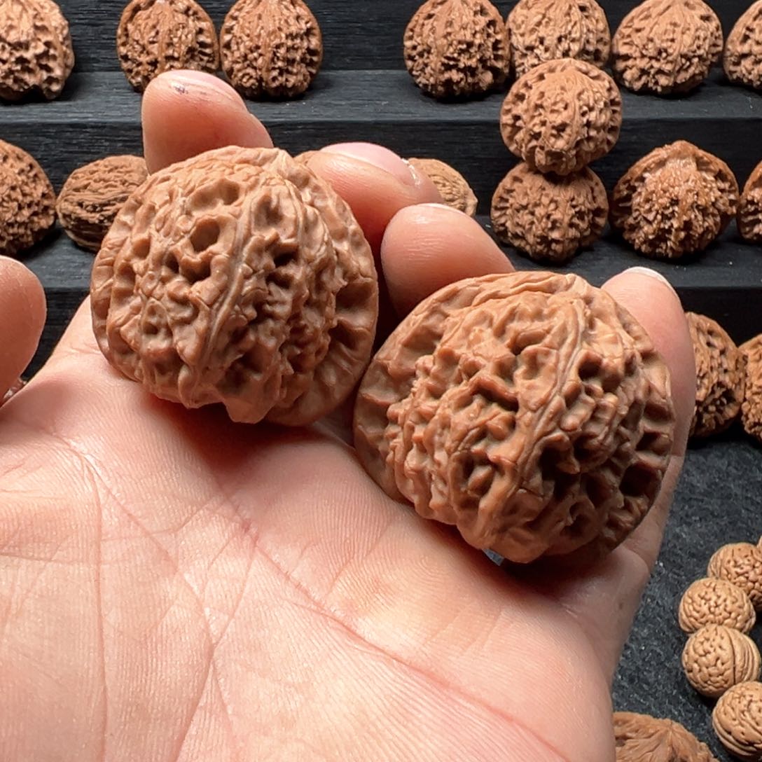 文玩核桃把件王*宇白狮子