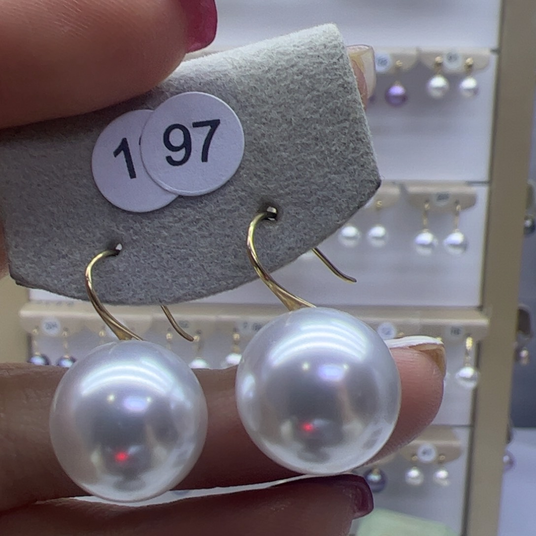 淡水珍珠耳饰18K金镶嵌