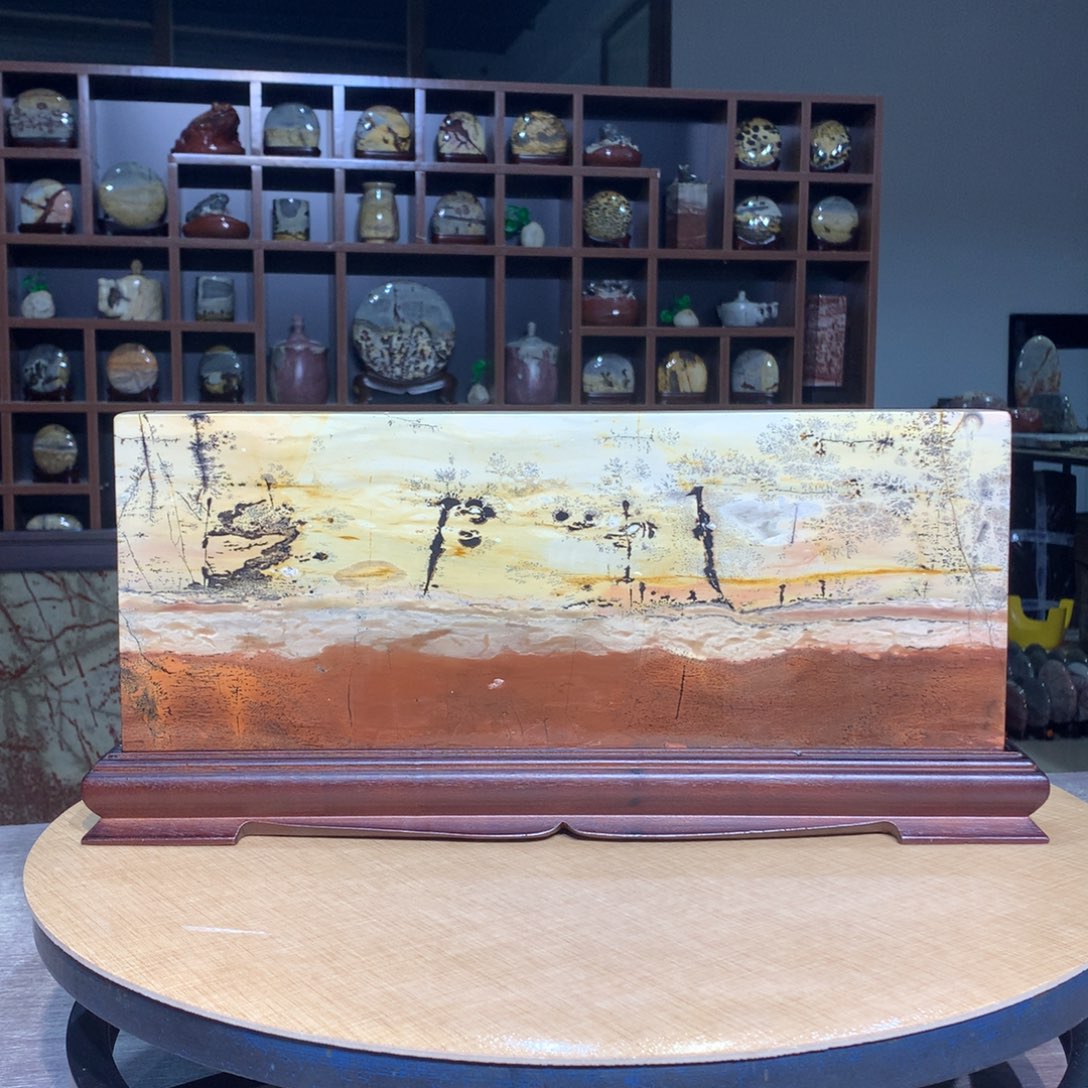 紫砂，广西国画石摆件，收藏观赏