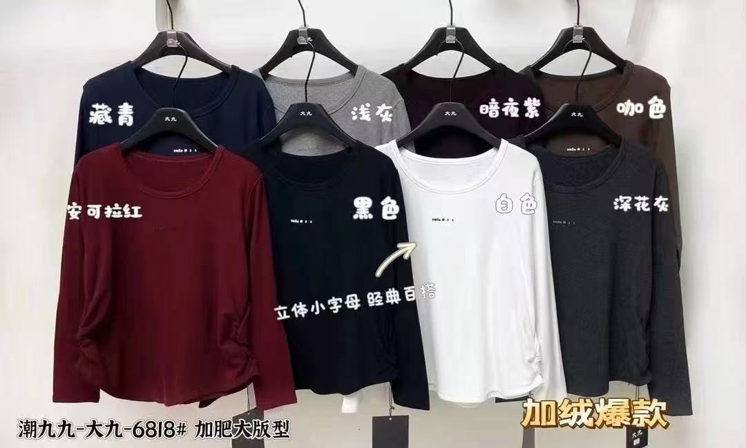 【倩倩专属】6818  宽松圆领薄绒长袖打底