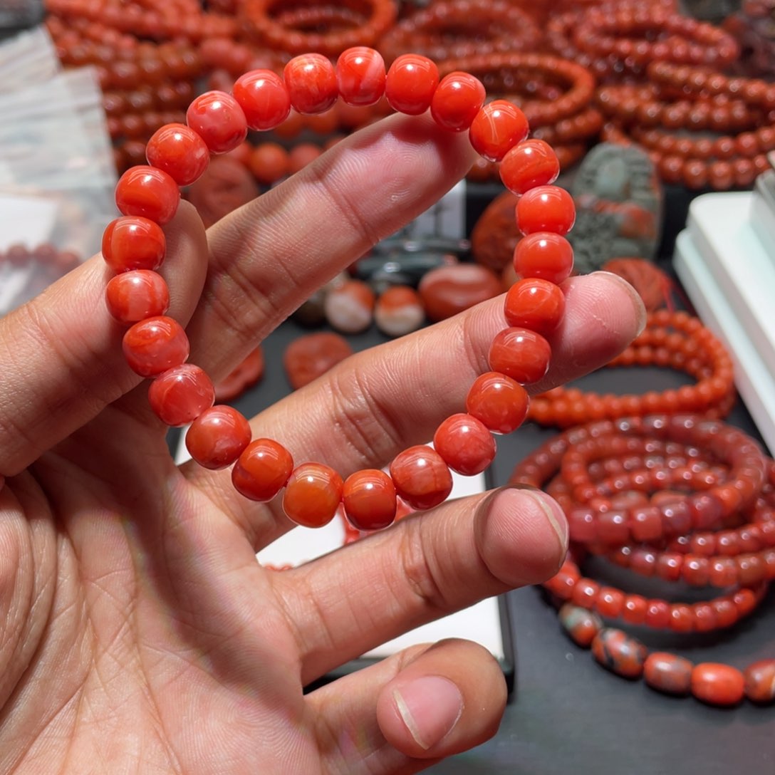 南红玛瑙手链未镶嵌