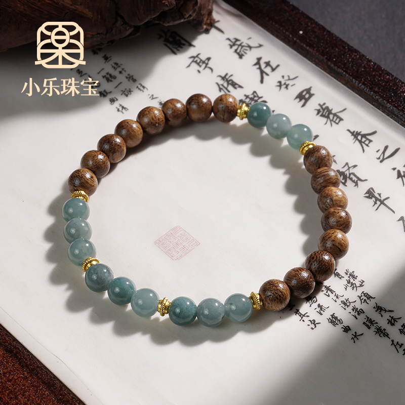 半山半水翡翠文玩木串女式手链多样性发一-10435