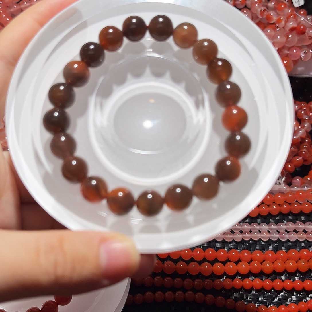 南红玛瑙未镶嵌手链