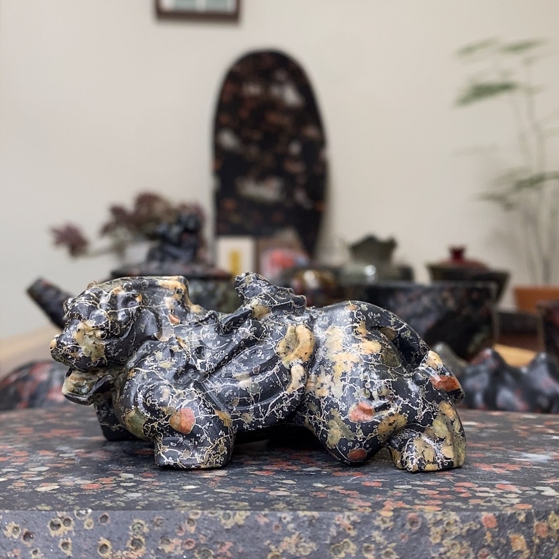 豫石匠梅花玉小鼻嘎随形手把压书石茶宠