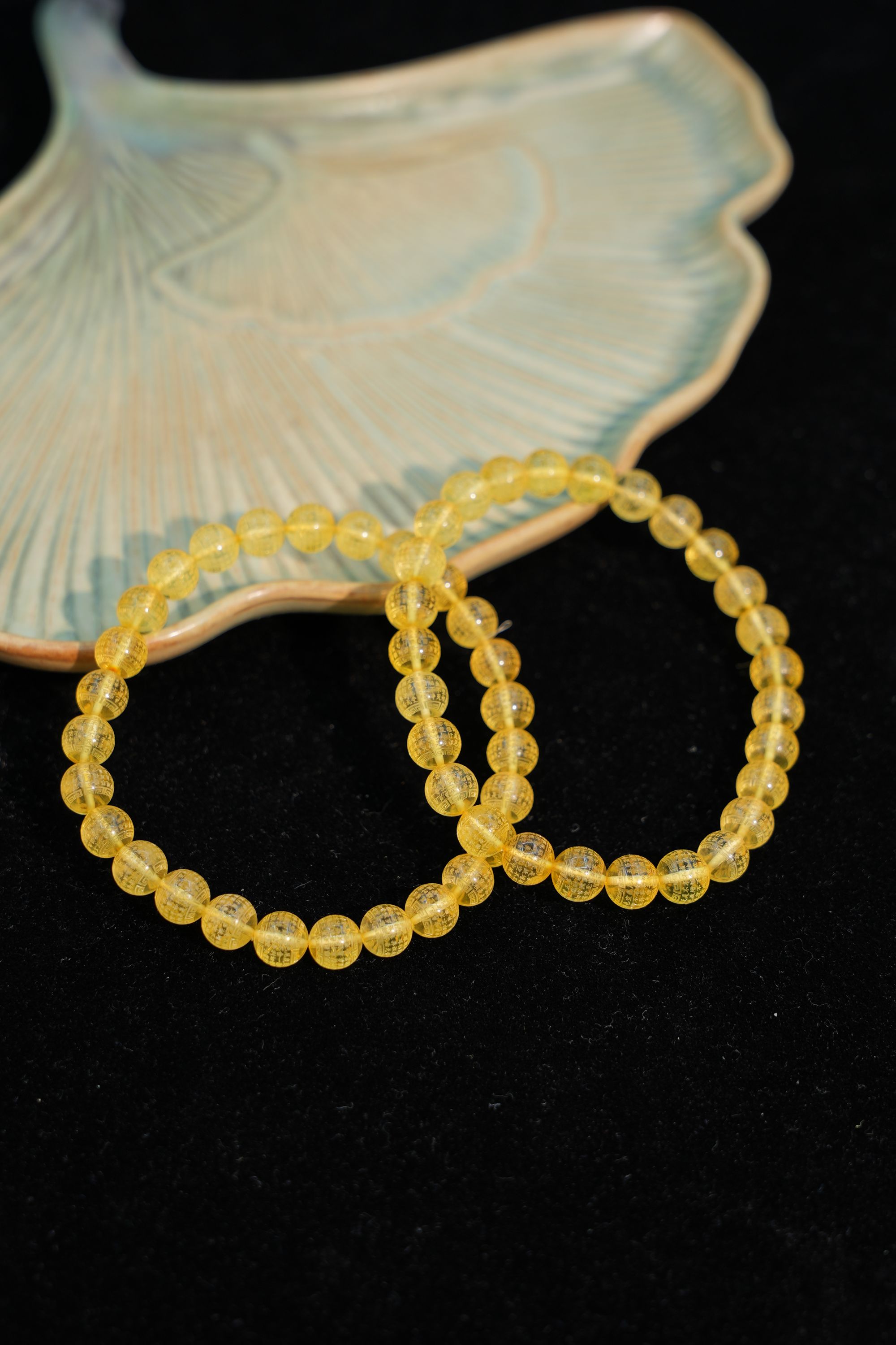 7+/11+金珀心经手串多样性发一件JZP1818802