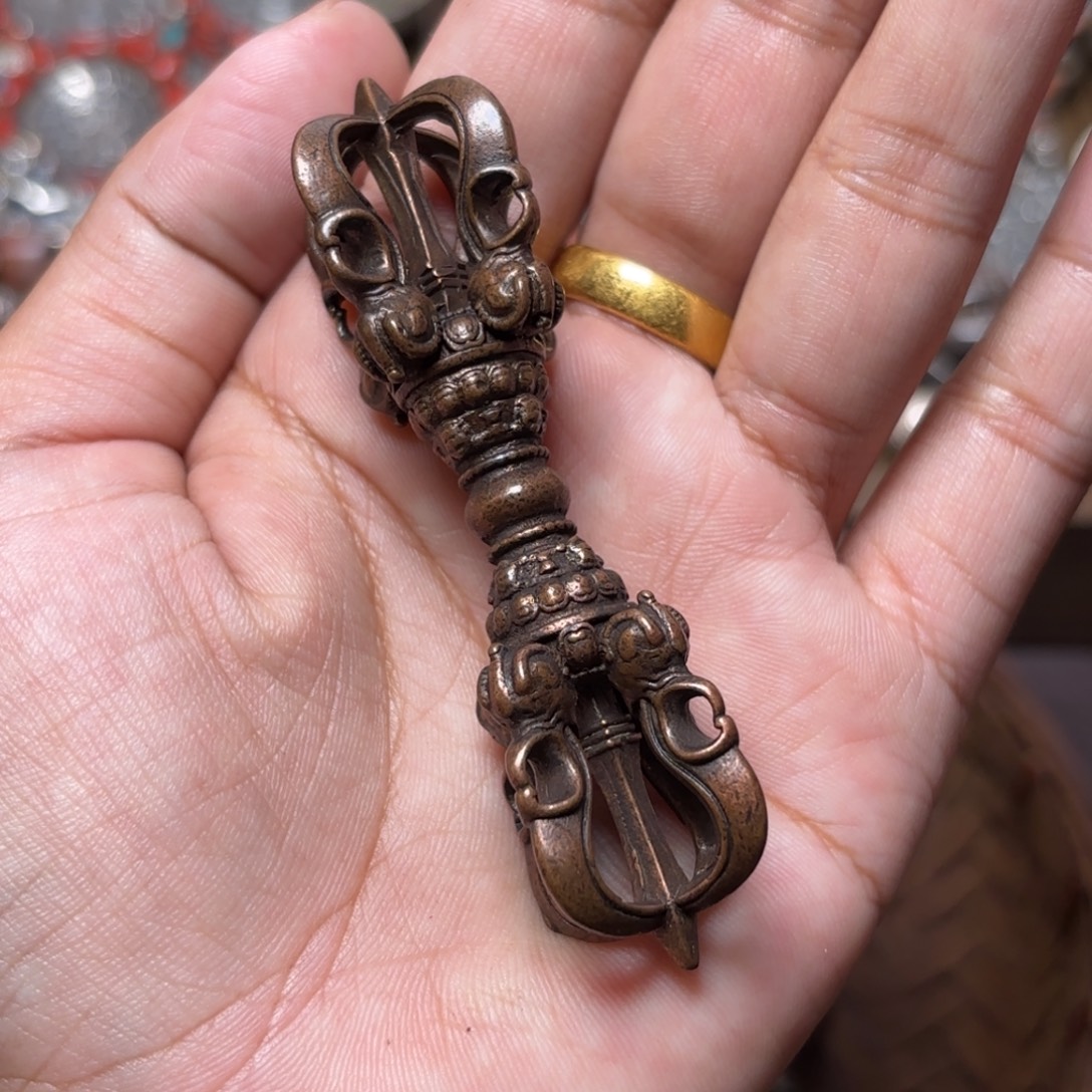 铜星月菩提吊坠项链