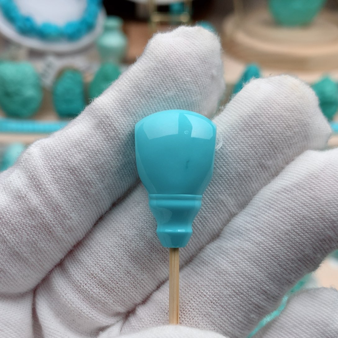 绿松石珠宝奇石未镶嵌15mm