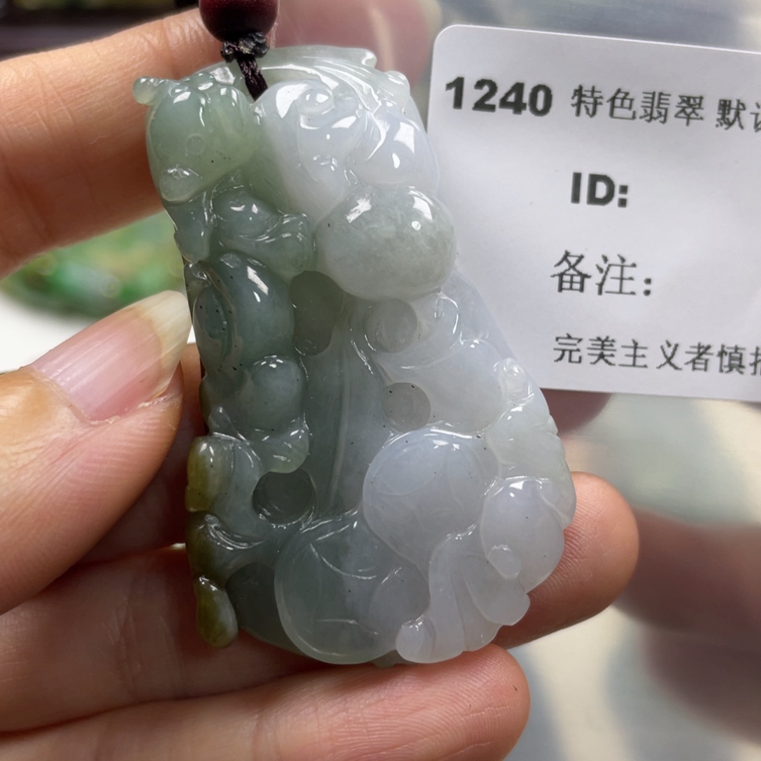 翡翠未镶嵌颈饰牌子