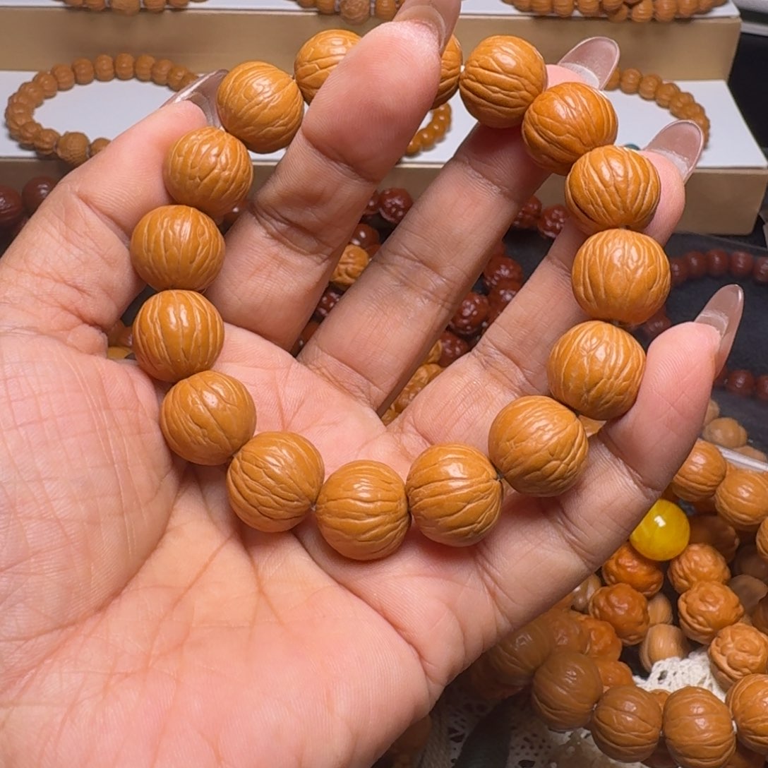 桃核吊坠聚宝盆猴头