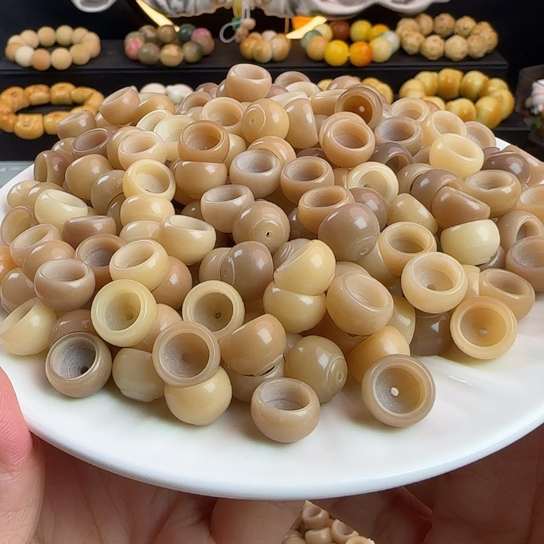 手串菩提根/象牙果瑕疵卡12奶茶碗肠100颗
