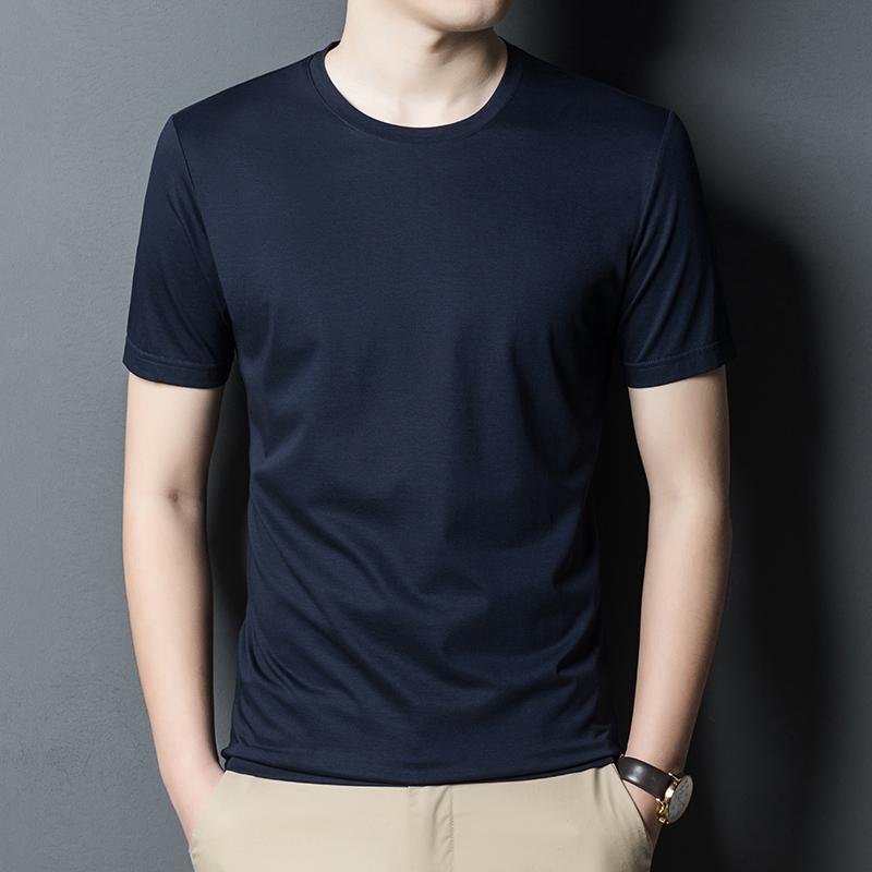 百搭半袖休闲夏季三防棉纯色短袖T恤圆领上衣薄款短袖打底衫557