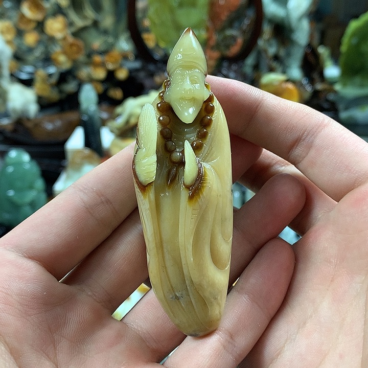 岫玉手把件未镶嵌