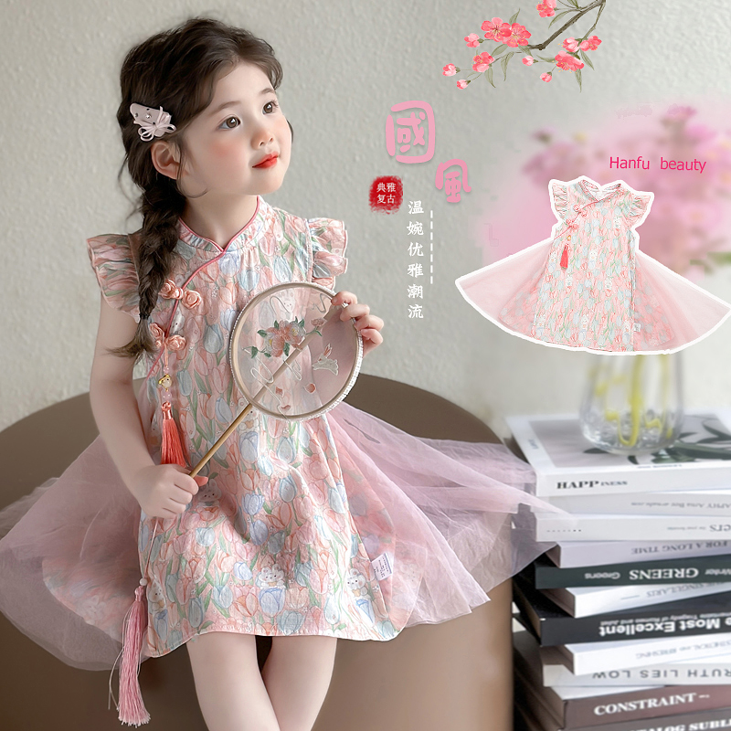 宝宝周岁连衣裙2025夏季新中式礼服小童女孩裙子儿童旗袍公主裙潮