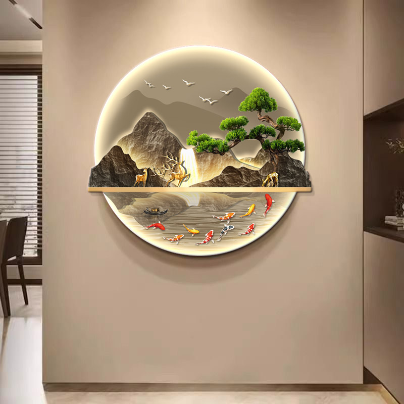 D186玄关画入户门迎面墙画正对门玄关画走廊尽头装饰画捡漏1