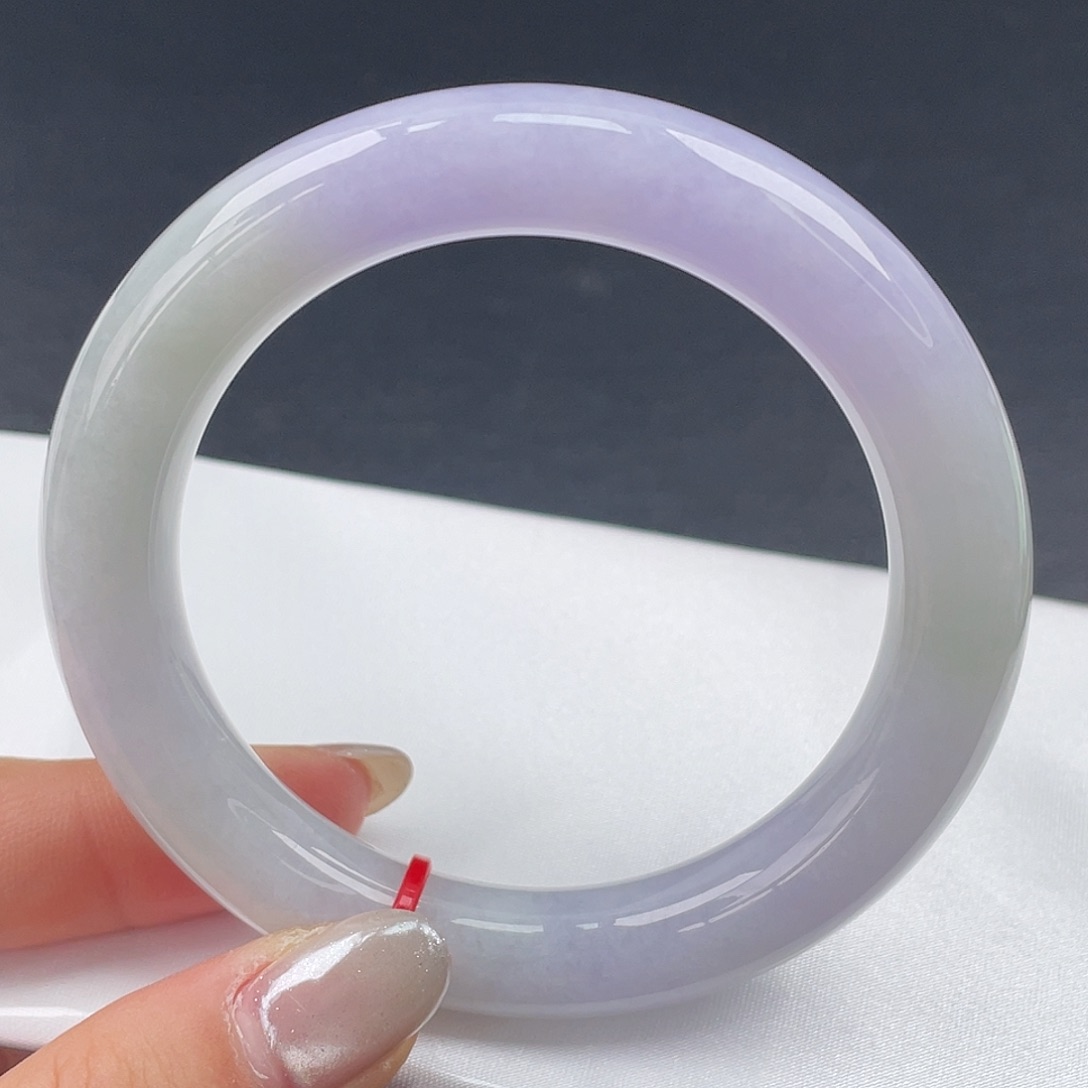 翡翠未镶嵌手镯57圆条