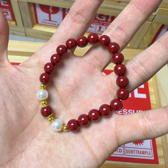 含辰砂工艺品S1135朱砂单圈精美手串无礼盒