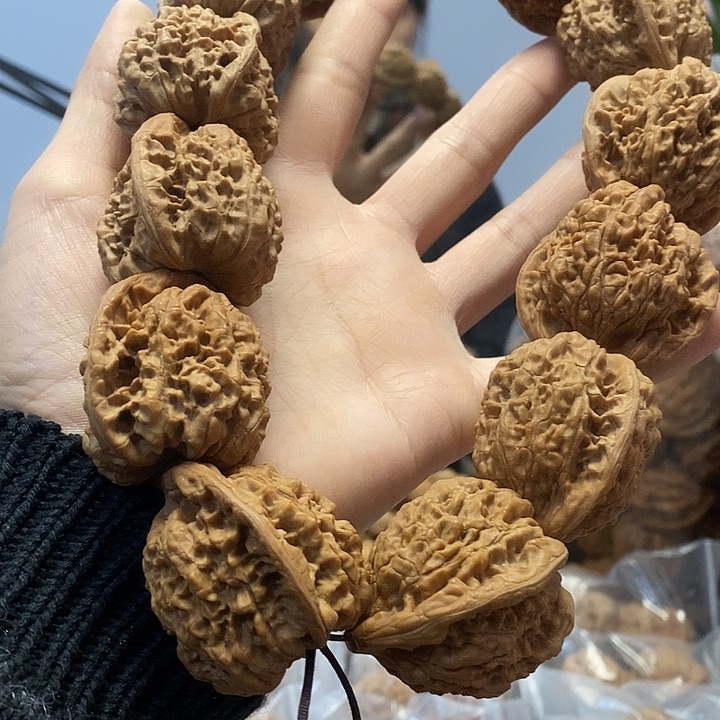 文玩核桃把件39官帽手持油