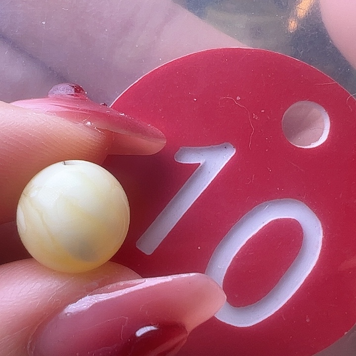 蜜蜡裸石未镶嵌微瑕 10mm 白蜡 圆珠