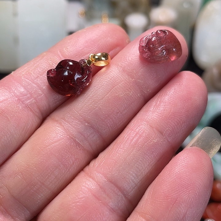 银S925镶嵌颈饰碧玺樱**雪