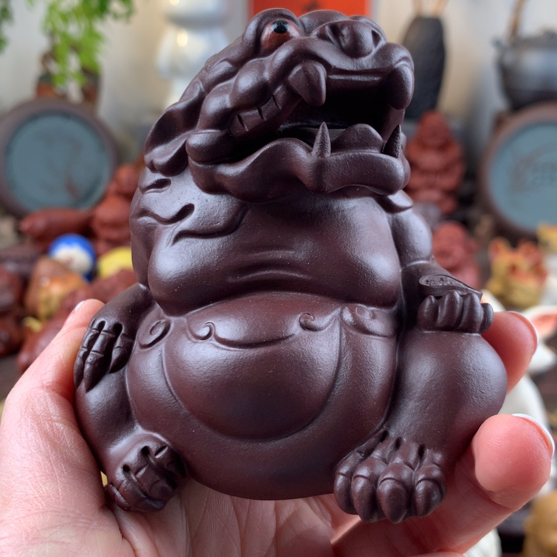 紫砂茶宠精工坐地生财貔貅