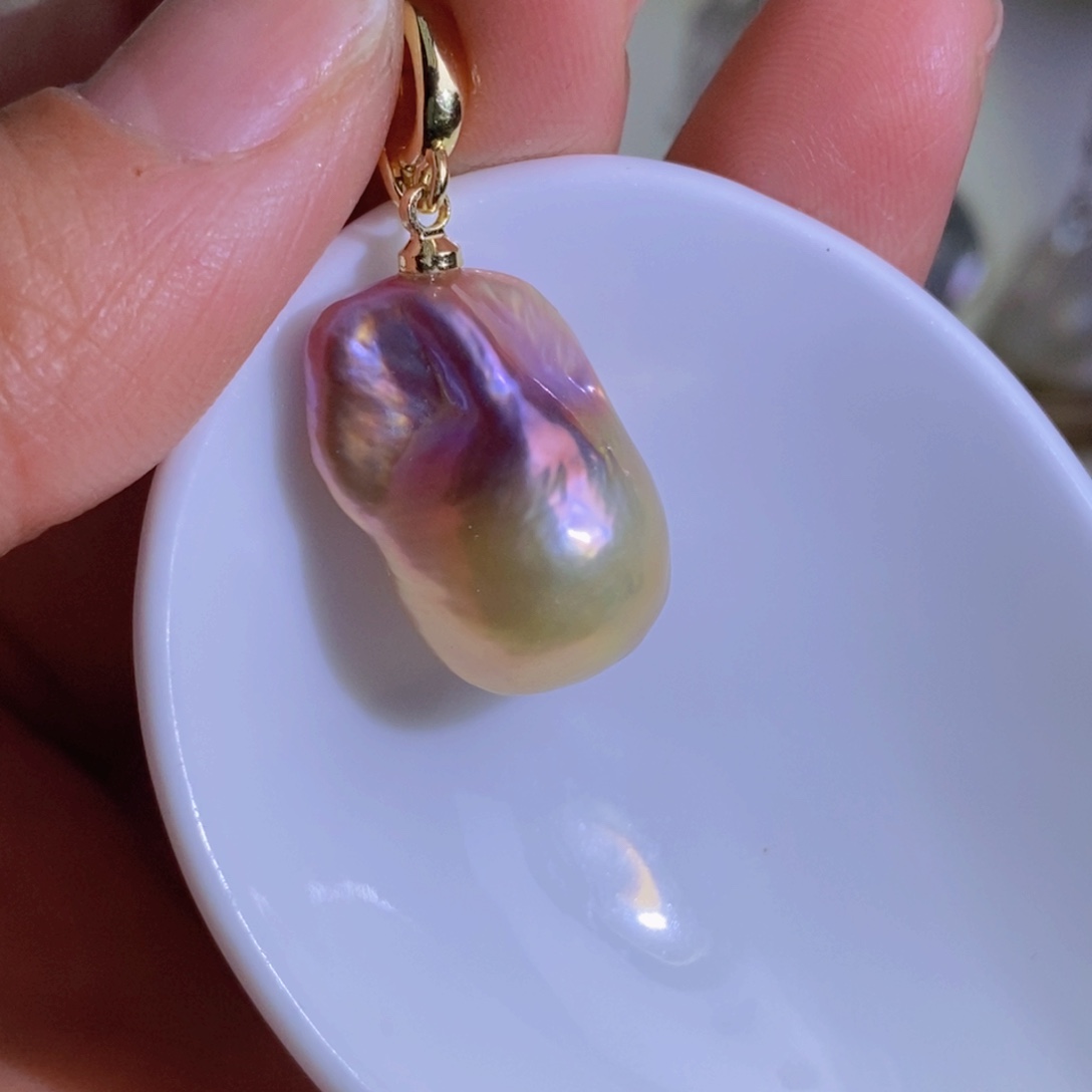 银S925镶嵌天然淡水珍珠淡水珍珠