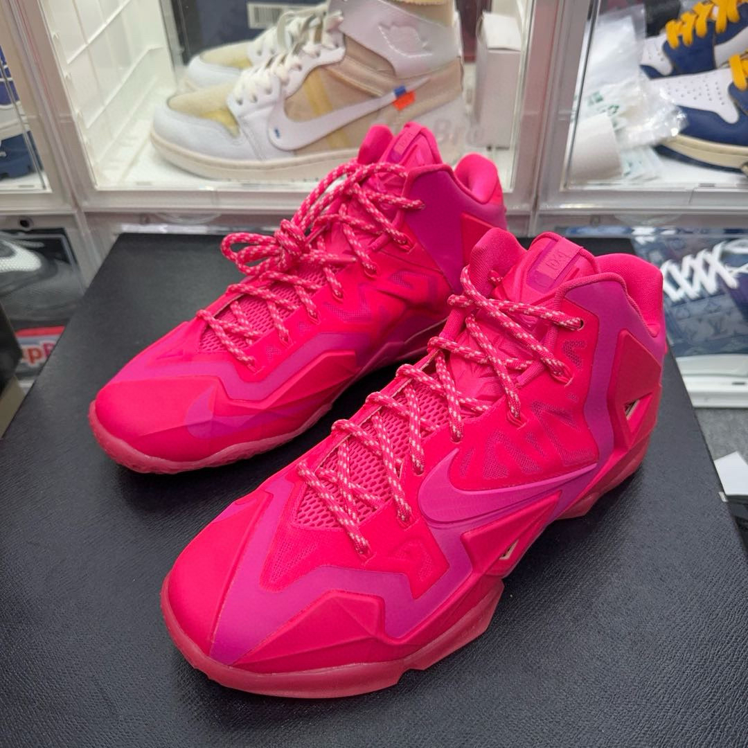 43码/NIKE Lebron 11 粉色 球鞋 ID定制/全新原盒/0853