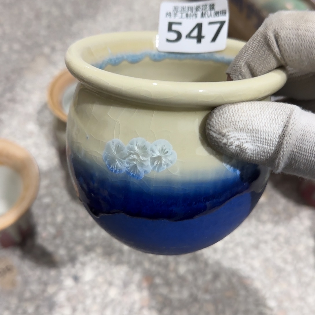 瓷片景德镇手工花盆