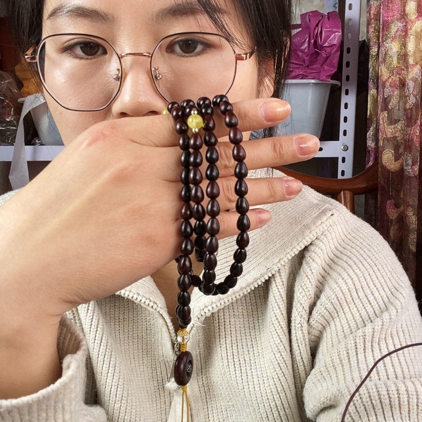 【闪购商品】东非黑黄檀（紫光檀）莽*小叶水滴