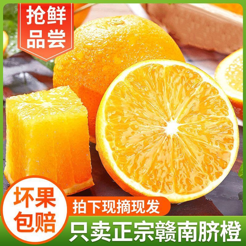 《赣南脐橙》地标认证新鲜现摘现发橙子味十足5/10斤彩箱