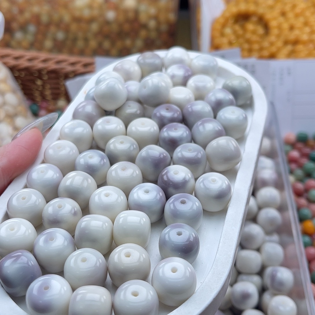 白玉菩提吊坠c15mm/30+5颗