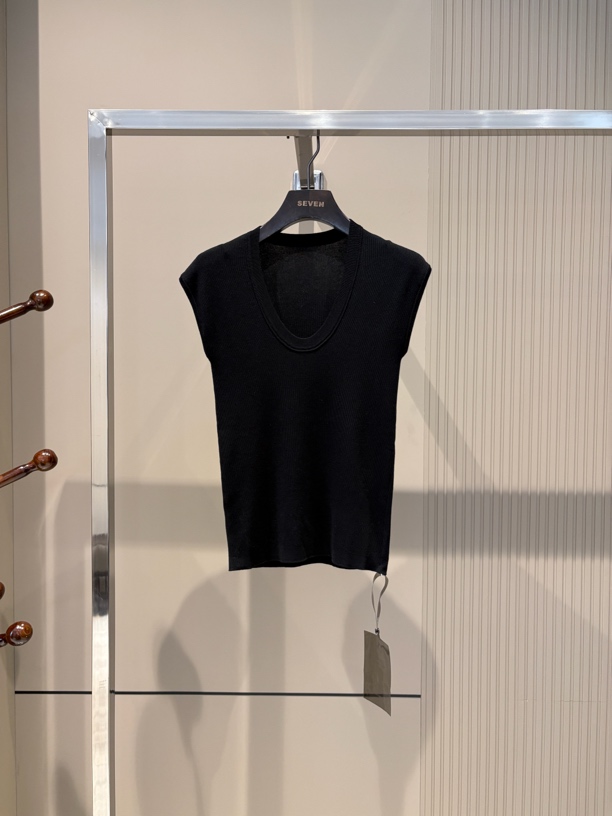 【启恒】U领针织薄款夏季修身显瘦上衣2090