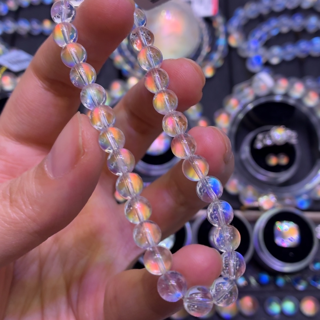 未镶嵌月光石手链毕业级马岛彩月精穿6.3mm