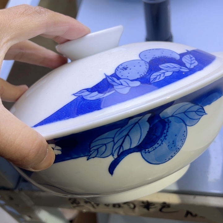 碗手绘八寸品锅陶瓷一个