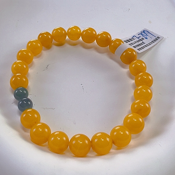 蜜蜡手链未镶嵌鸡油黄