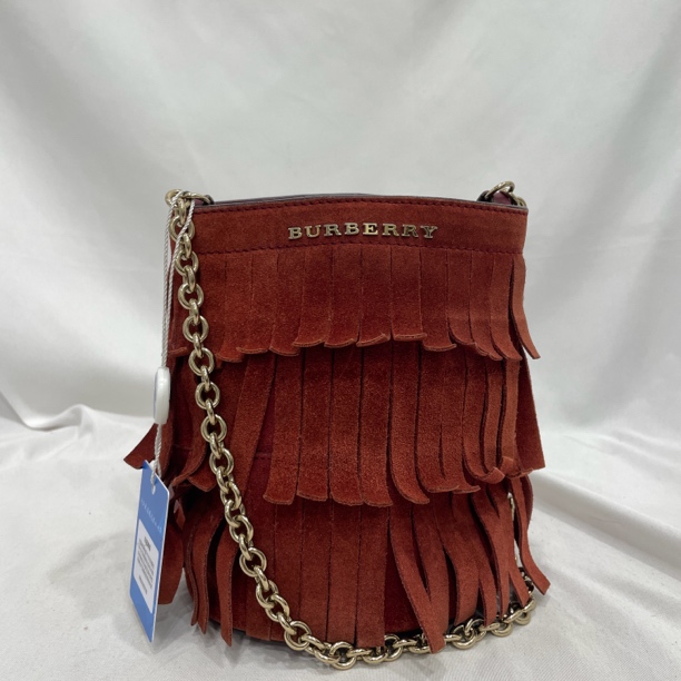 95新 BURBERRY/博柏利 流苏水桶斜挎包/15746