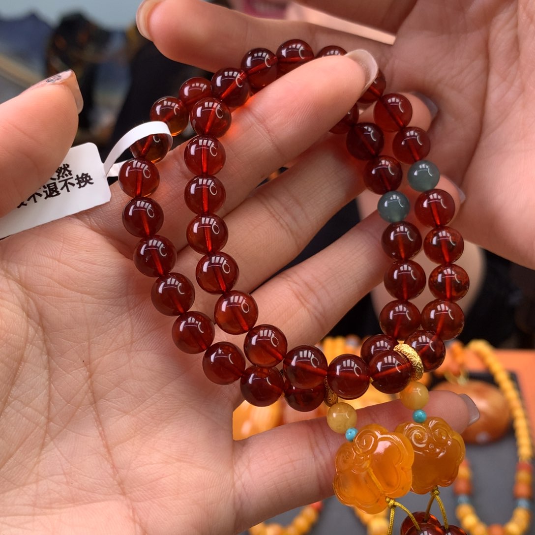 血珀手串未镶嵌多样性发一