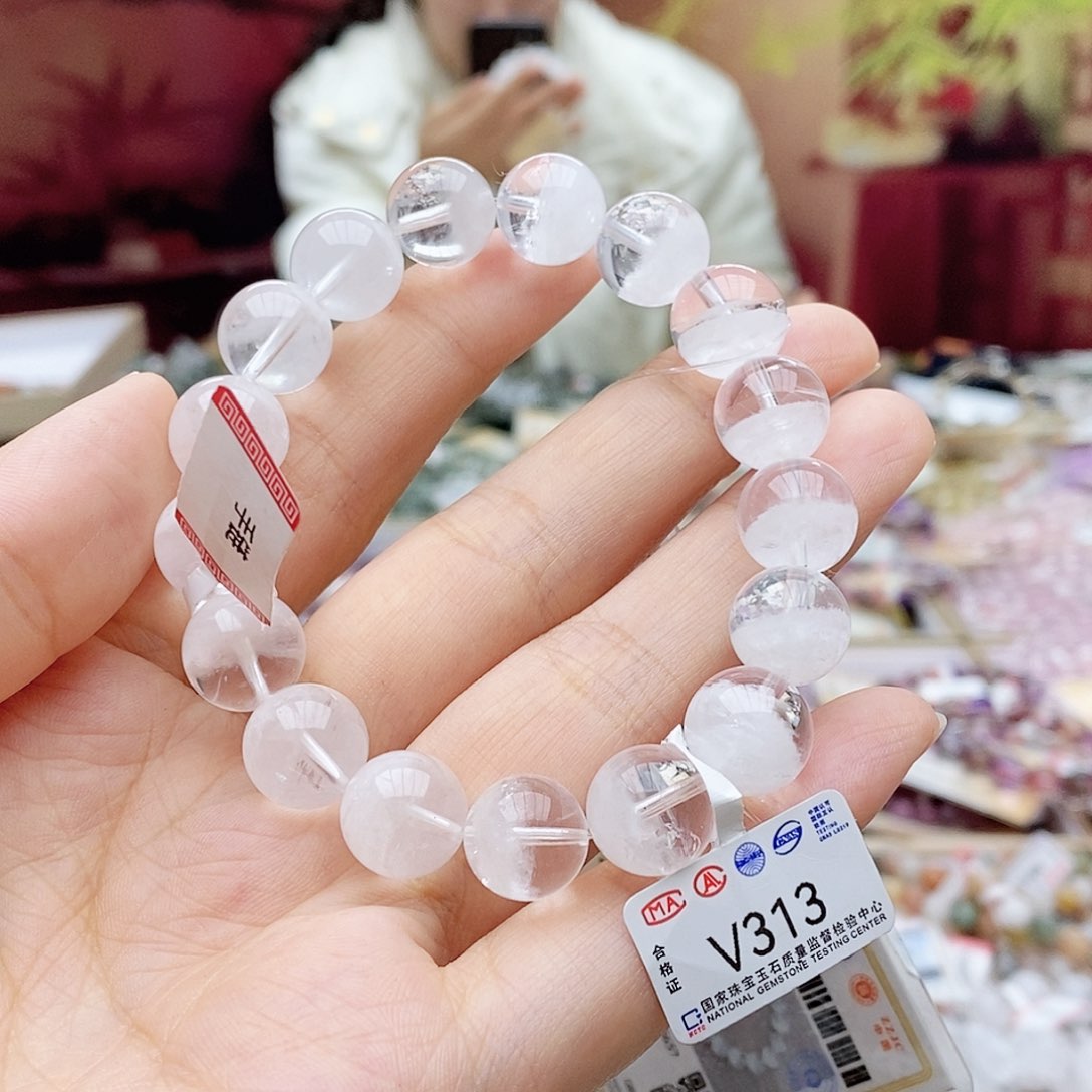 水晶手链未镶嵌V313白幽灵12.4mm