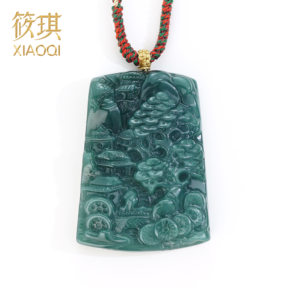 孤品翡翠山水牌挂件11540（Joyce娇姐）