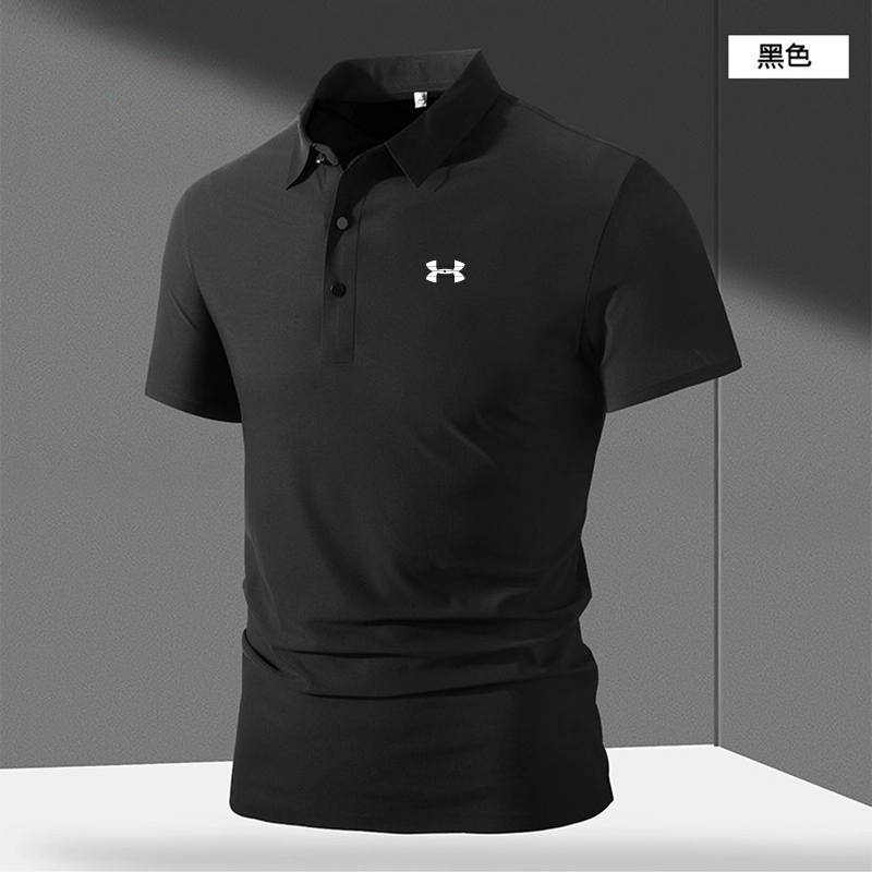UA男士polo短袖运动休闲夏季透气冰丝翻领时尚户外速干男polo衫