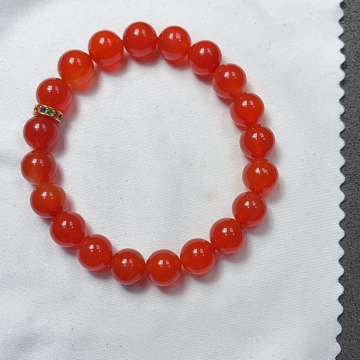 道***左南红玛瑙未镶嵌9.5➕单圈