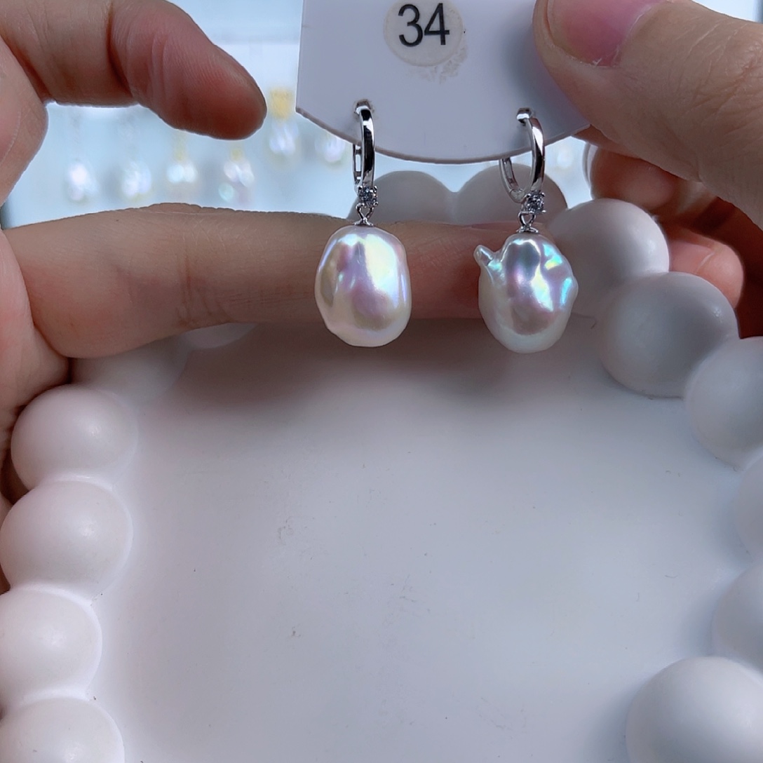 淡水珍珠耳饰未镶嵌圊***初