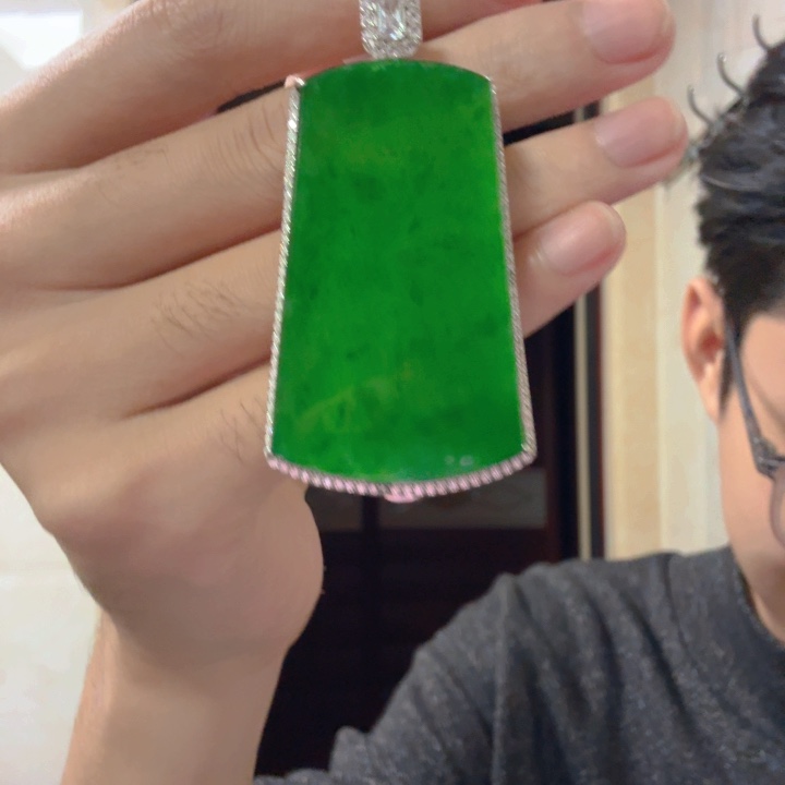 翡翠银S925镶嵌颈饰吊坠